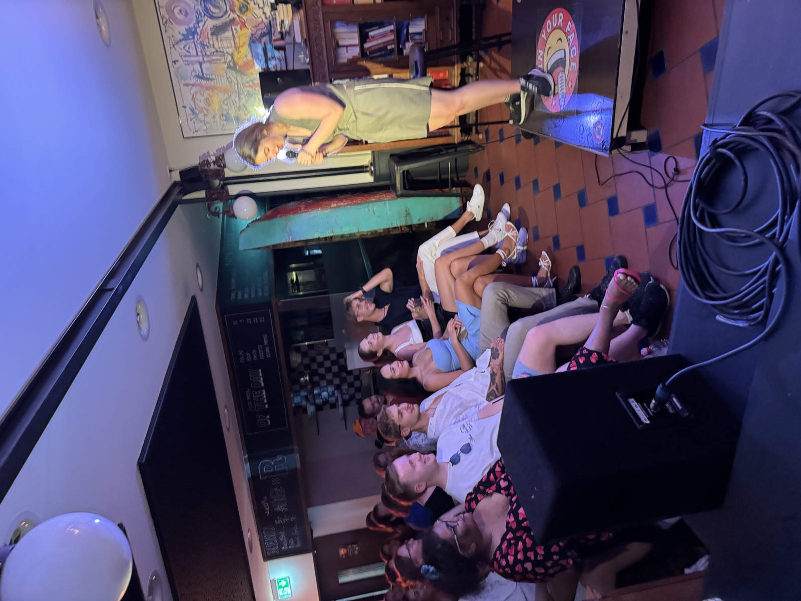 IN YOUR FACE Comedy, the audience at a live English stand-up comedy show in Zürich (2025)
