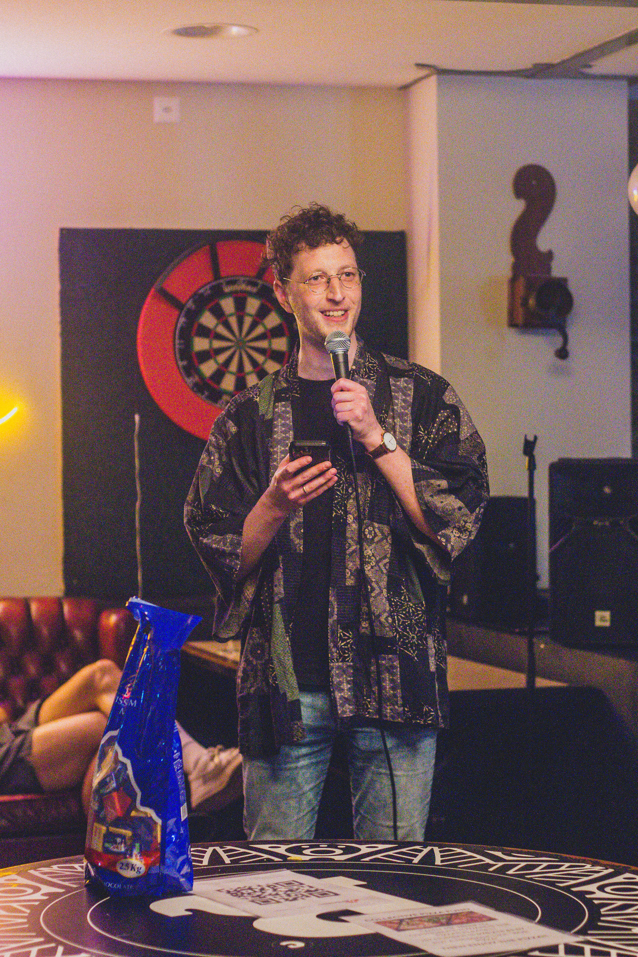 Pavel Zborik performing stand-up at IN YOUR FACE Comedy in Zürich
