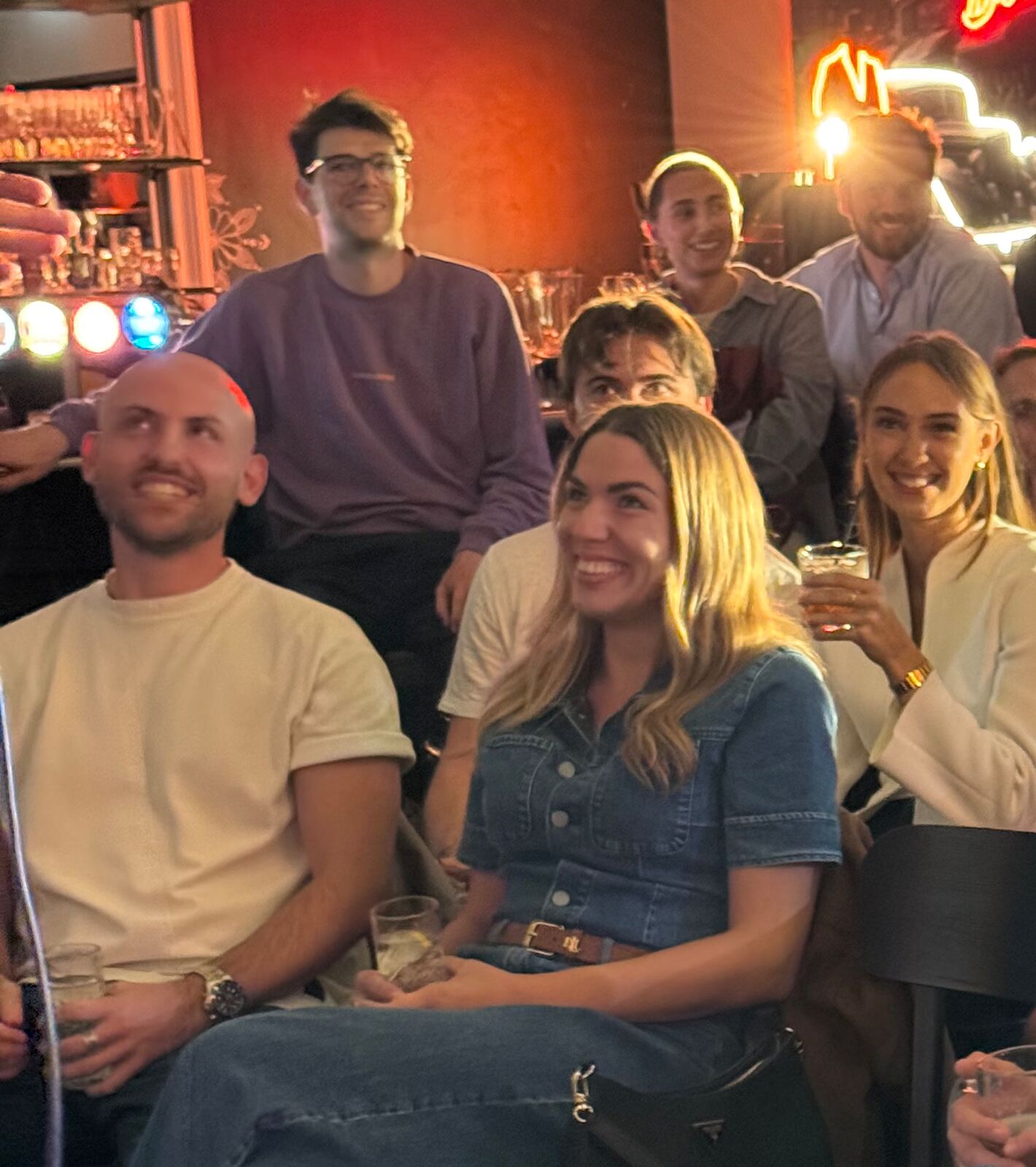 IN YOUR FACE Comedy, a packed audience laughing at a live English stand-up comedy show in Zürich (2026)