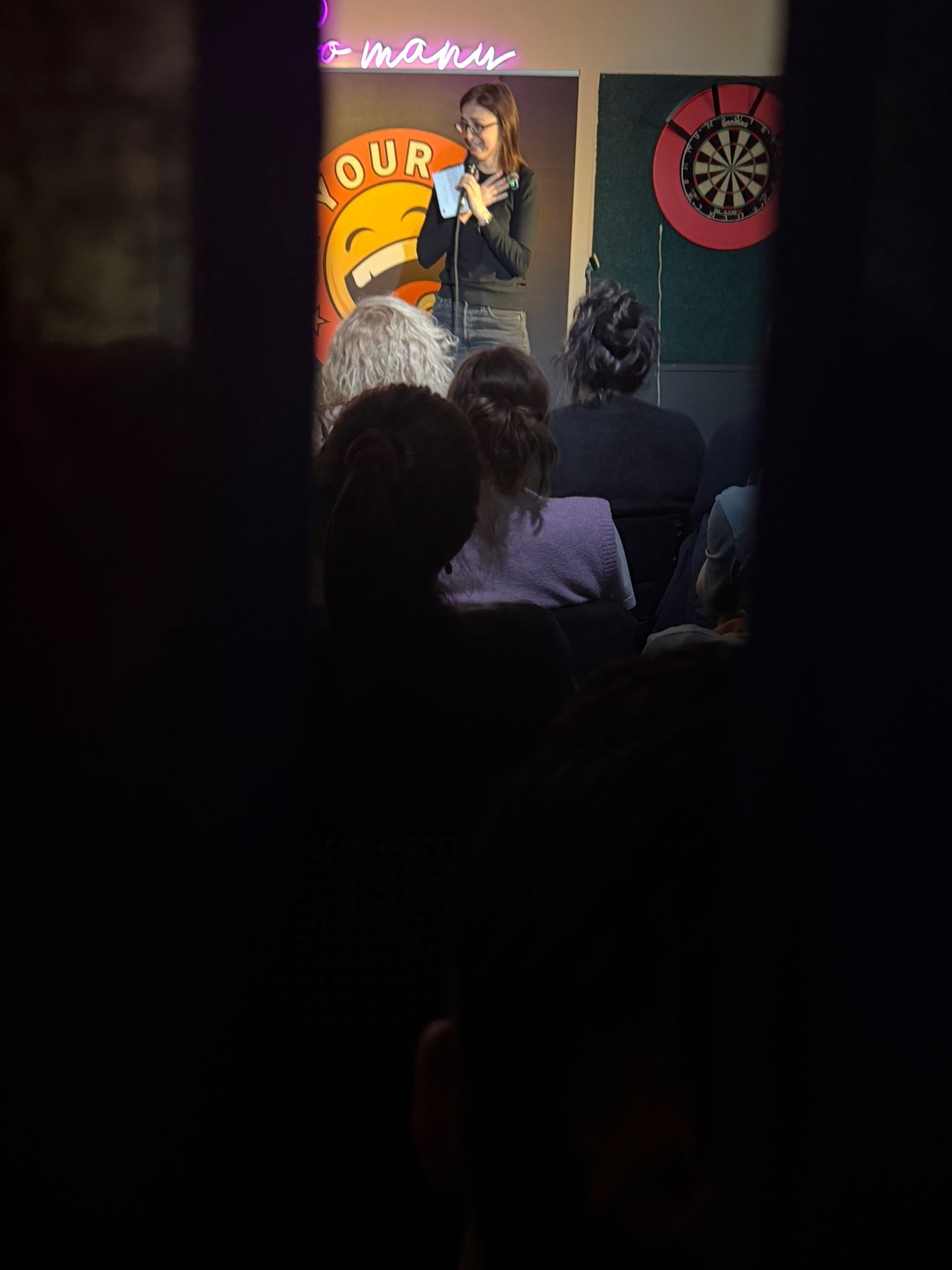 IN YOUR FACE Comedy, a moment from an English stand-up comedy night in Zürich (2025)